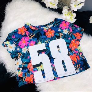 ❤️Sold❤️ H&M Divided Tripical Print 58 Crop Top